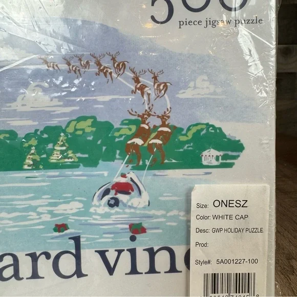 Vineyard Vines 500 piece Holiday Santa waterskiing jigsaw puzzle NEW/Sealed - Picture 2 of 5